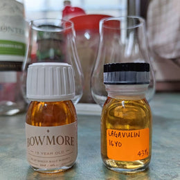 BBQ Drams: Bowmore, 15 Year Old, 43% Abv & Lagavulin, 16 Year Old, 43% Abv - ChrisYeo.Whisky