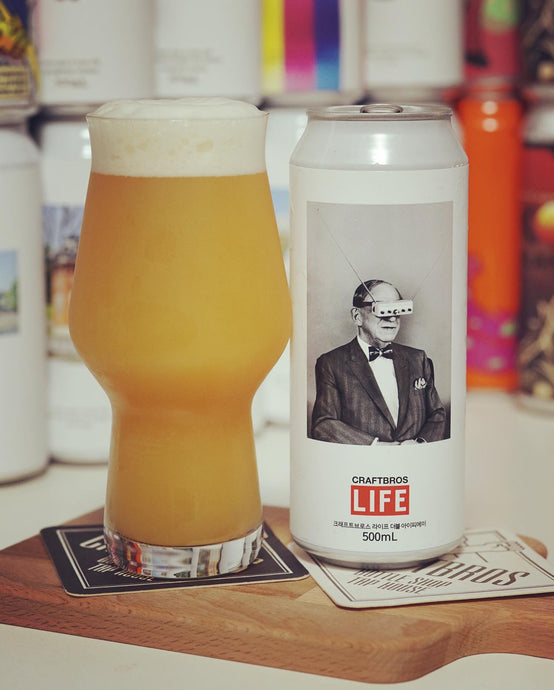 LIFE: TV Glasses - NE DIPA 라이프: 안경TV - 더블 NE IPA, Craftbros Brewing Co.