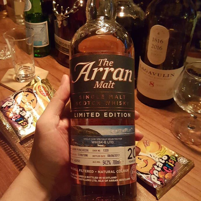 The Arran Malt 20, Limited Edition, Single Cask Selected for whisk-e ltd. Sherry Puncheon Cask 1320, bottle 430/593, 54.2%