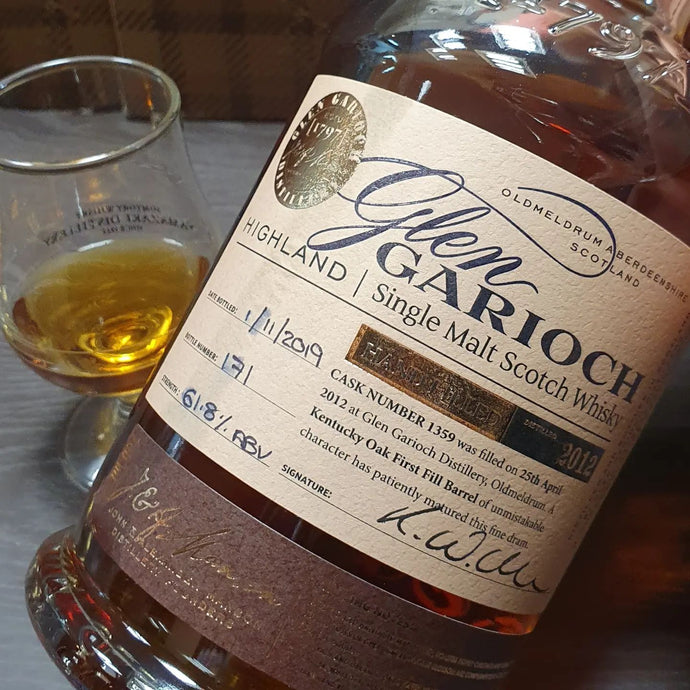 Glen Garioch 7 Year Old, 2012-2019, Hand-filled, Kentucky oak first fill barrel no. 1359, Bottle no. 171, 61.8% abv.