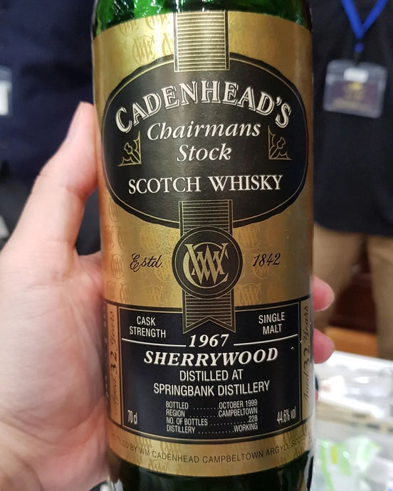 Springbank 32 Year Old, 1967-1999, Cadenhead's Chairmans Stock, Sherrywood, 228 bottles, 44.6% abv.