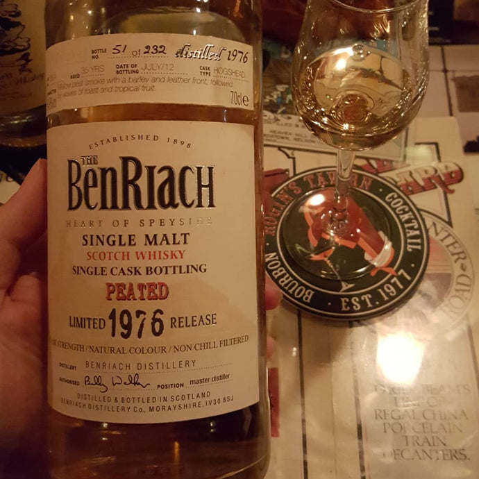 BenRiach 1976 Peated, 35 years, Hogshead Cask No. 8804, 51/232, 54.9% abv.