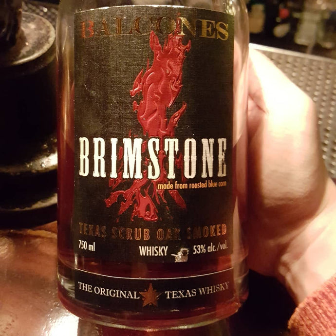 Balcones Brimstone Texas Scrub Oak Smoked, Batch: BRM17??, Date: 11.21.17, 53% abv.