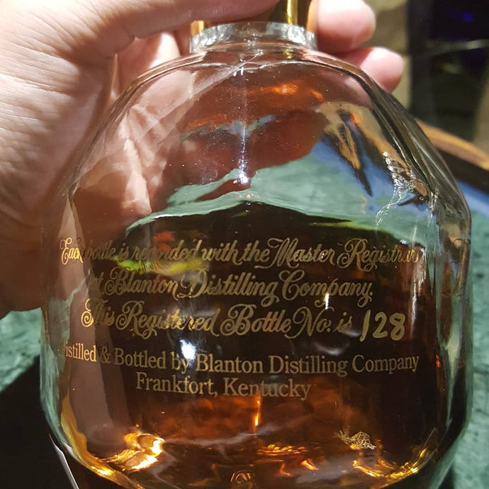 Blanton's Gold, Dump Date: 1-23-17, Barrel No. 634, Warehouse 71, Rick No. 44, Bottle No. 128, 51.5% abv.