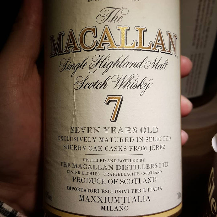 Macallan 7, Old Bottle, Imported for Italy Maxxium Italia, 40% abv.