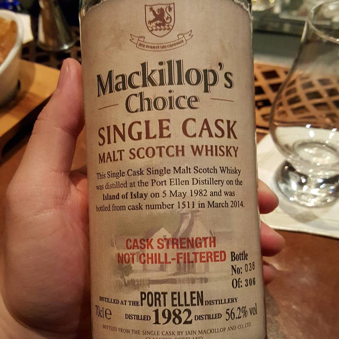 Port Ellen 1982-2014, Mackillop's Choice, Cask Number 1511, Bottle 038/306, 56.2% abv.