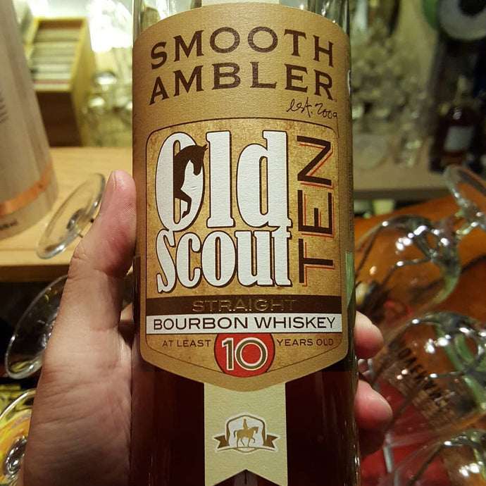 Smooth Ambler Old Scout 10, Straight Bourbon Whiskey, Batch No. 32, b.3/26/2015, Bottled by James, 50% abv.