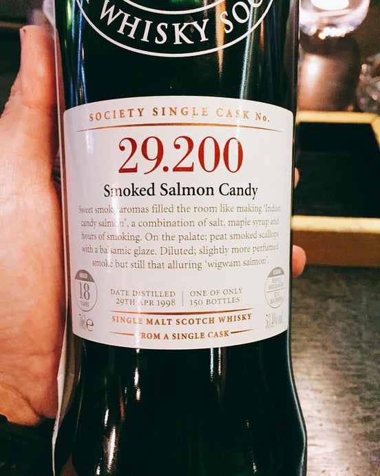 Laphroaig 1998, 18 Year Old, 29.200 "Smoked Salmon Candy", SMWS
