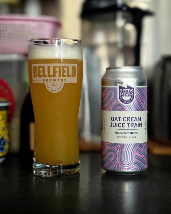 Oat Cream Juice Train, IPA, Deeds Brewing