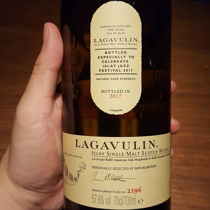 Lagavulin, Bottled Especially to Celebrate Islay Jazz Festival 2017 Jazz Festival, 2196/6000, 57.6% abv.