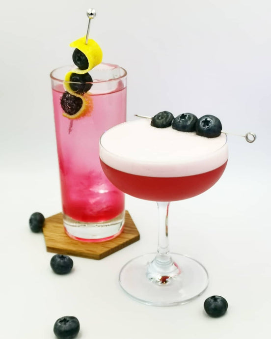 Two Blueberry Cocktails: The Blueberry Collins & The Blueberry Gin Sour