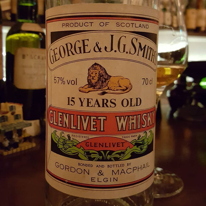 Glenlivet 15, George & J.G. Smith's, Gordon & MacPhail, circa 1990, 57% abv.