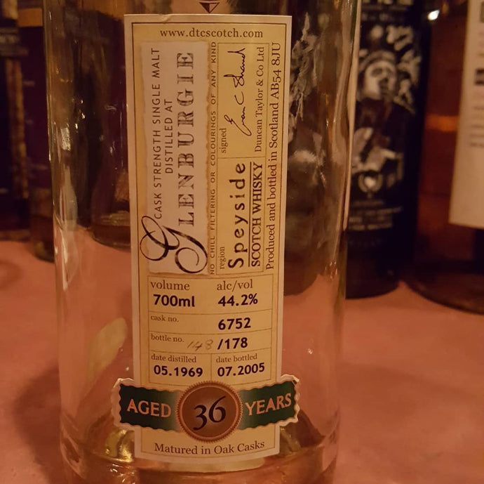 Glenburgie 36, 1969-2005, Duncan Taylor, Cask no. 6752, 148/178, 44.2% abv.