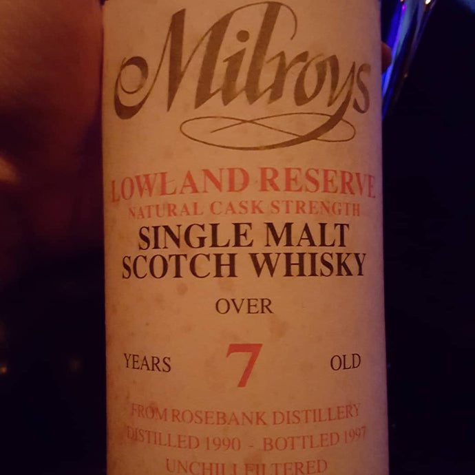 Rosebank 7, 1990-1997, Milroy's (Milroy's of Soho), 60% abv.