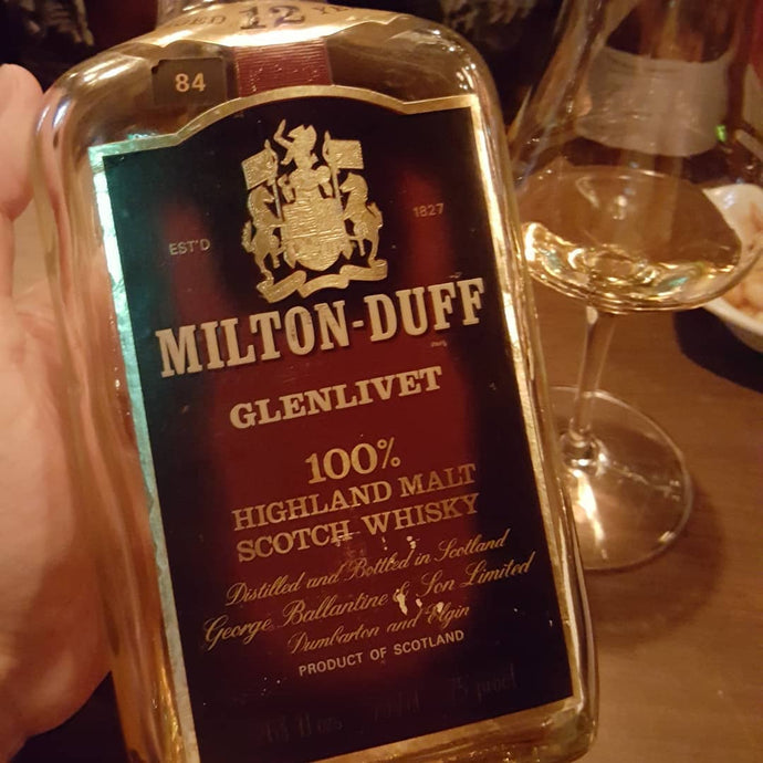 Miltonduff-Glenlivet 12, 1960/70s, 75 proof.