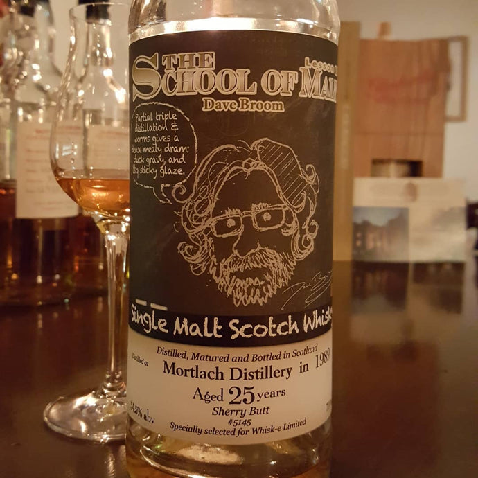 Mortlach 25yo, d.1989, The School of Malt Dave Broom, Sherry butt no. 5145, 54.5% abv.