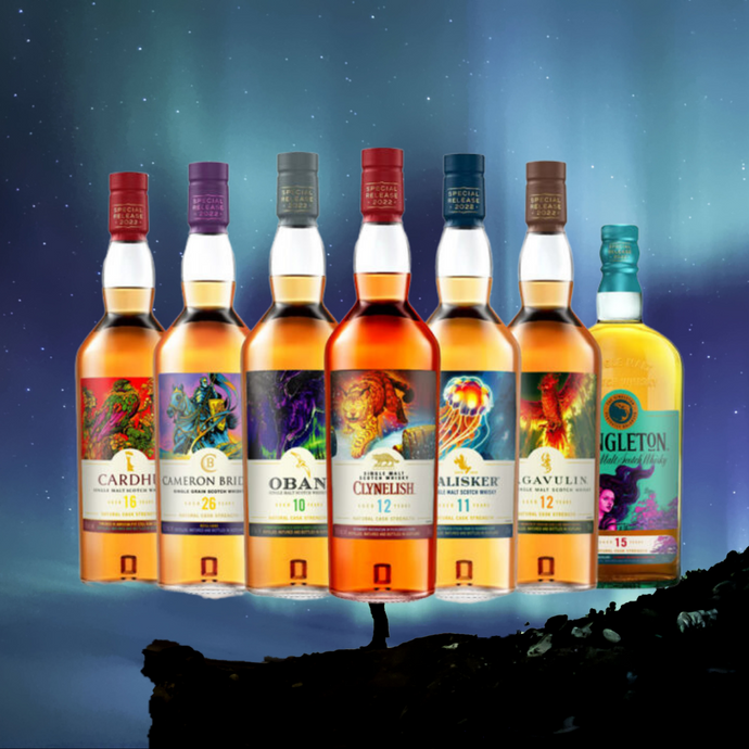 First Look at Diageo’s Special Release 2022: Psychedelic Legends Untold (Oban, Talisker, Cardhu, Singleton, Clynelish, Lagavulin, Cameronbridge)