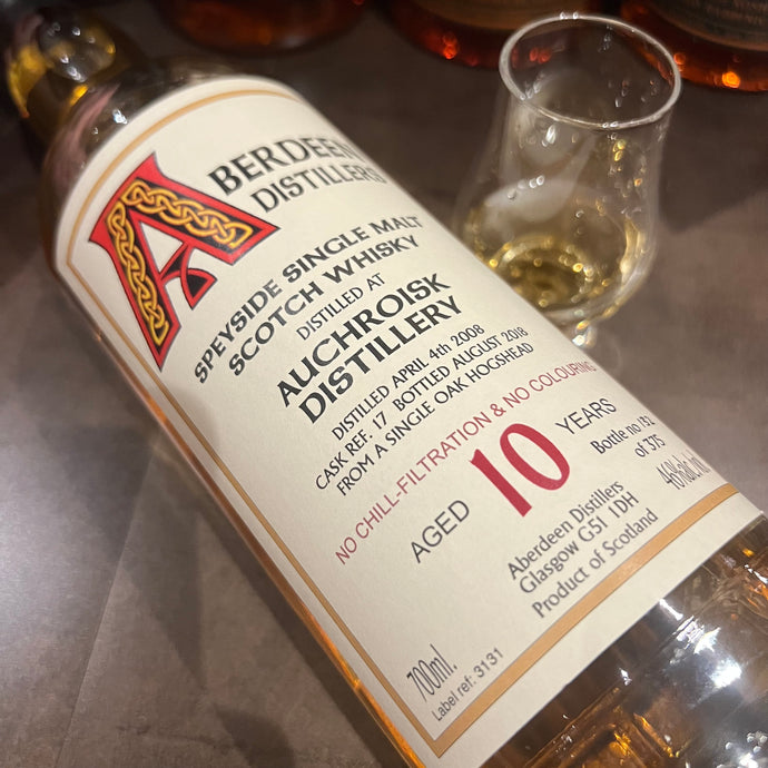 2008 Auchroisk 10 Years Old Single Malt, Blackadder, 46% ABV