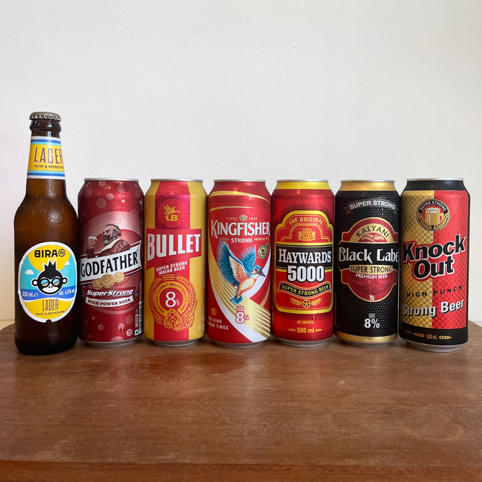 We Taste & Rank The 7 Big Beers From India: Kingfisher, Haywards, Bullet, Knockout, Kalyani, Godfather, Bira 91