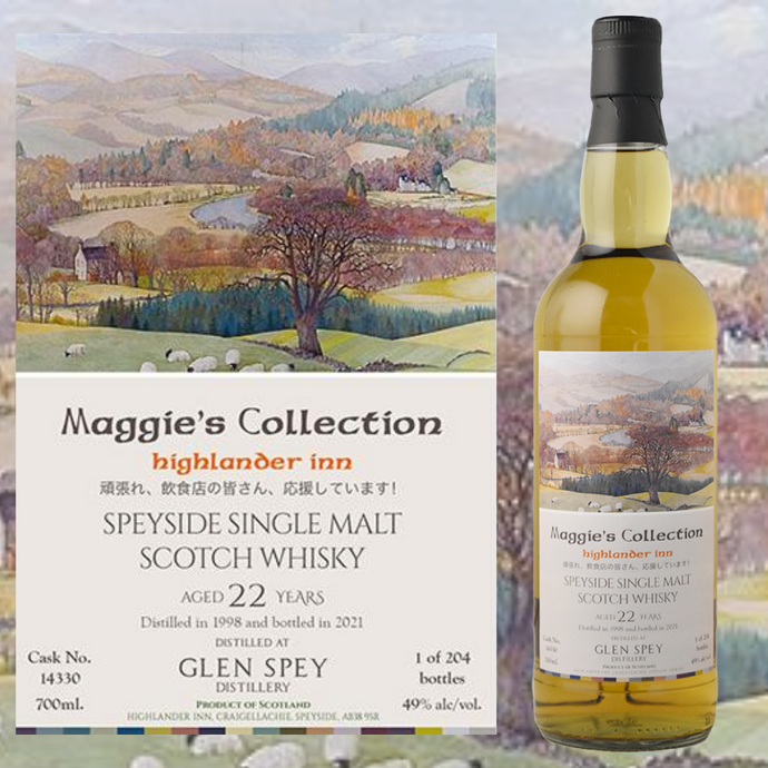 Glen Spey, 22 Year Old, 49% ABV, Maggie's Collection, Highlander Inn