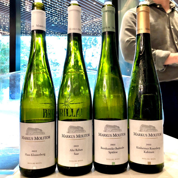 Taste Testing a Flight Of Markus Molitor Rieslings: Trocken, Kabinett & Spatlese