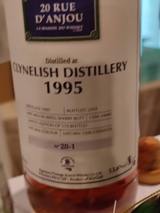 Clynelish 1995 Signatory Vintage (SV) for LMDW, 53.6% ABV