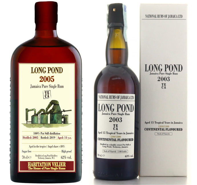 Two Long Pond TECAs: National Rums of Jamaica TECA 2003 (15 years) & Habitation Velier TECA 2005 (14 years)